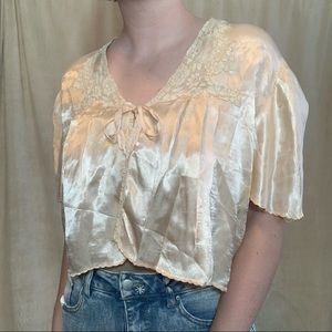 SOLD 1960s Miss Thrifty Satin Lingerie Top